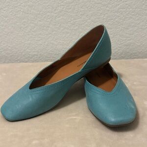 Lucky Brand Teal Leather Flats